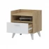 Тумба прикроватная Ирис ТБ-01 дуб крафт золото белый