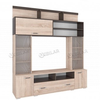 Гостиная стенка Оскар-18 ОГЦС-2 венге цаво дуб сонома